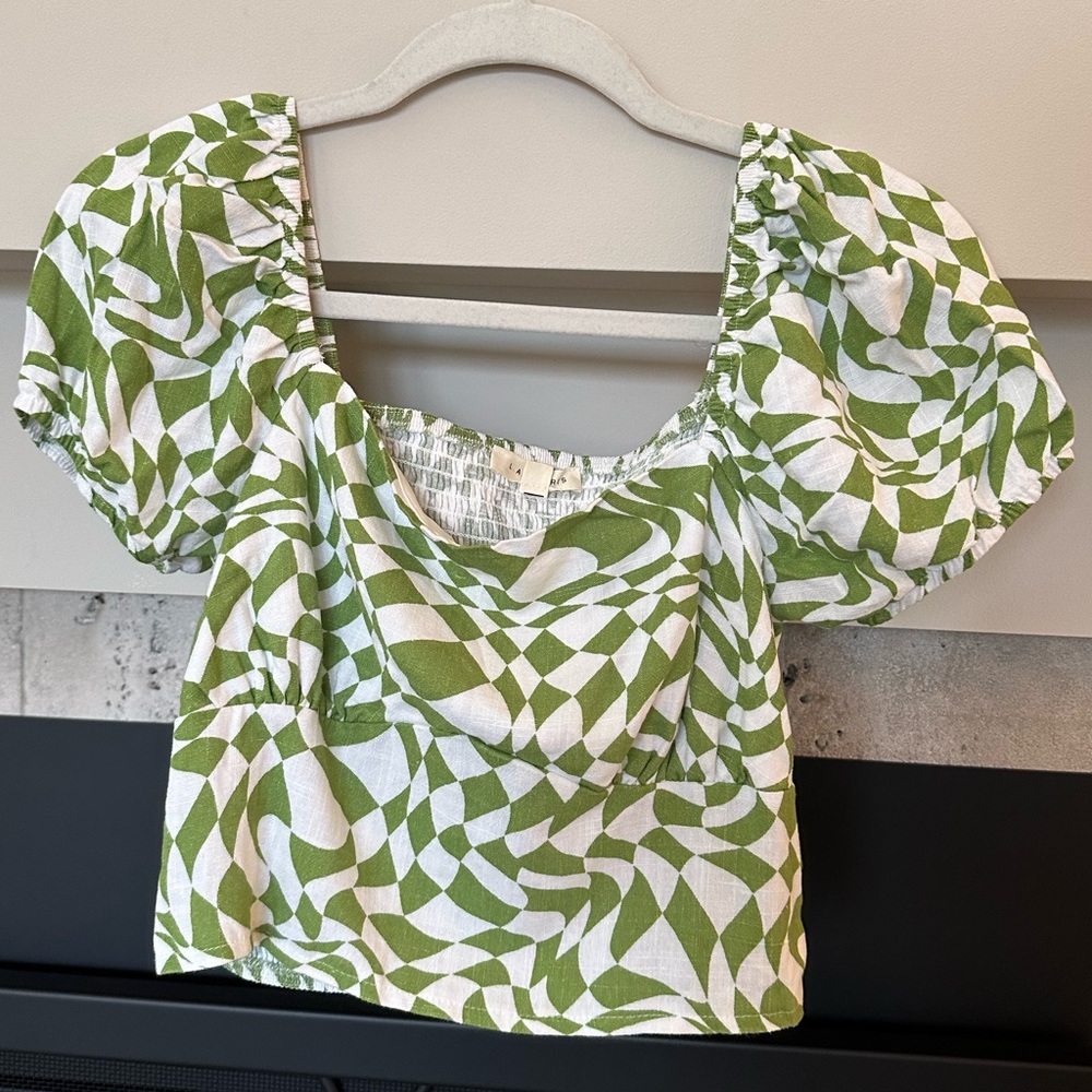 PacSun Puff Sleeve Cropped Top M